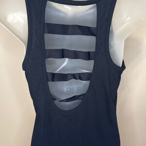 Victoria Secret VSX Sport Black Athletic top Open Back Small